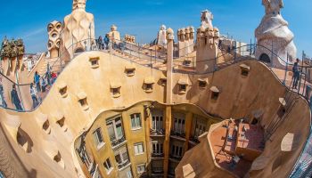 Détails du patio  de La Pedrera